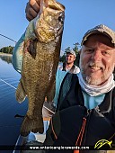 18" Largemouth Bass caught on Wolseley River