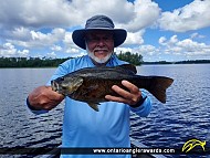18" Smallmouth Bass caught on Namakan Lake