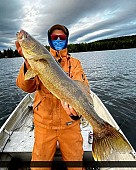 30" Walleye caught on Hawk Lake