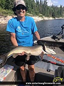 34.75" Northern Pike caught on Winnipeg River 