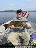 19.5" Smallmouth Bass caught on Lang Lake
