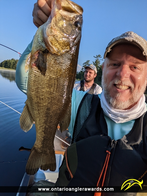 18" Largemouth Bass caught on Wolseley River