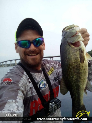 20" Largemouth Bass caught on Bay of Quinte