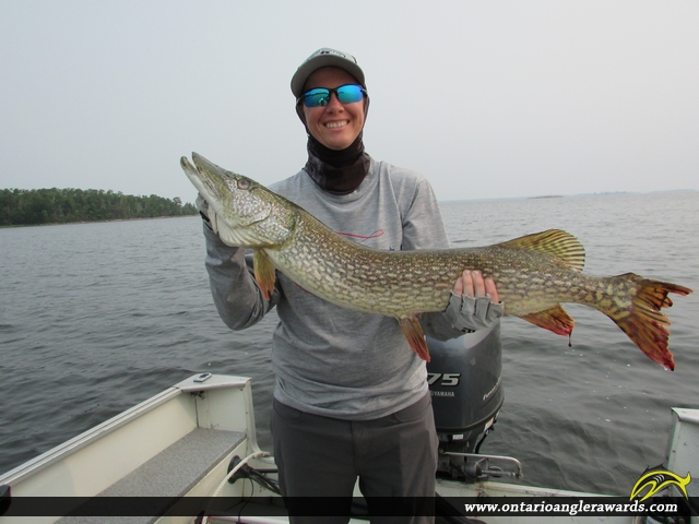 35" Northern Pike caught on Lake of the Woods