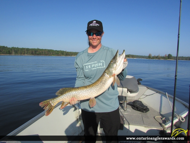 32" Northern Pike caught on Lake of the Woods