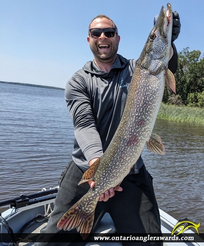 38" Northern Pike caught on Lake of the Woods