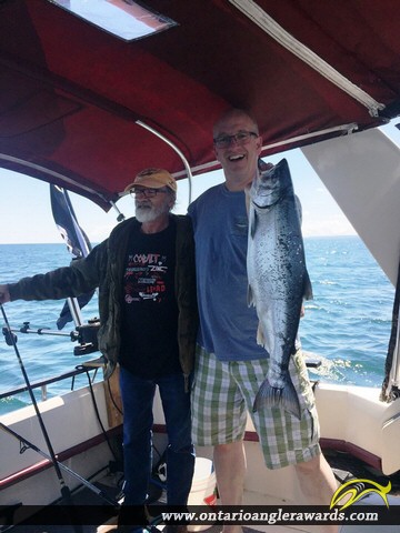 32" Coho Salmon caught on Lake Ontario