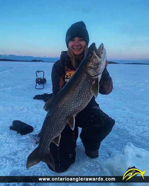 34" Lake Trout caught on Lake of the Woods
