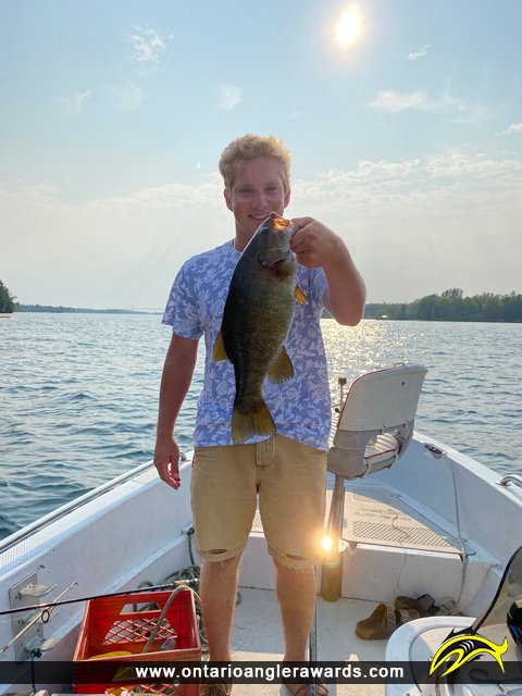 19.5" Smallmouth Bass caught on St. Lawrence River
