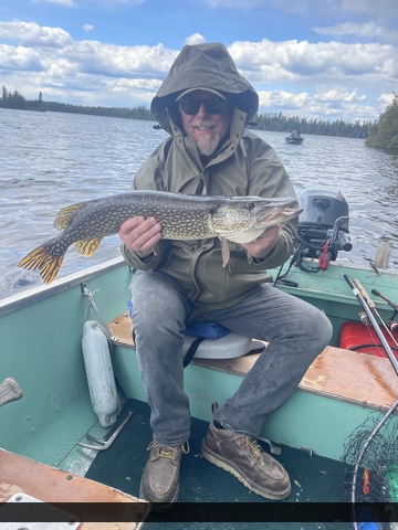 30" Northern Pike caught on Perrault Lake