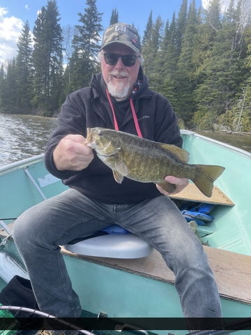 17" Smallmouth Bass caught on Perrault Lake