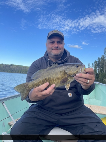 18" Smallmouth Bass caught on Perrault Lake