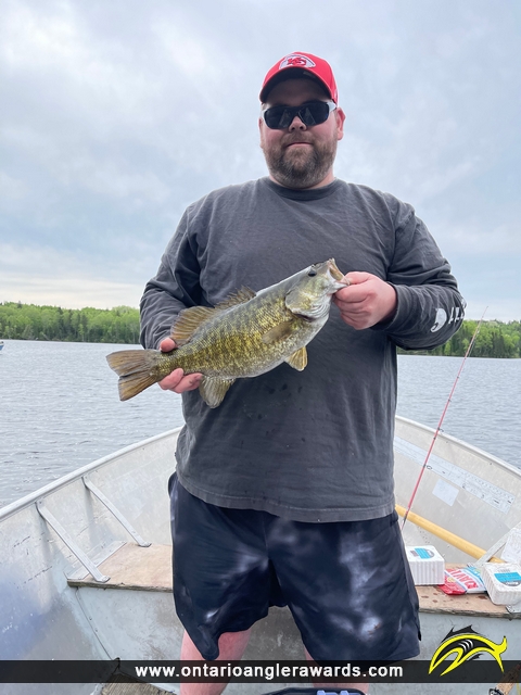 18" Smallmouth Bass caught on Wabaskang Lake