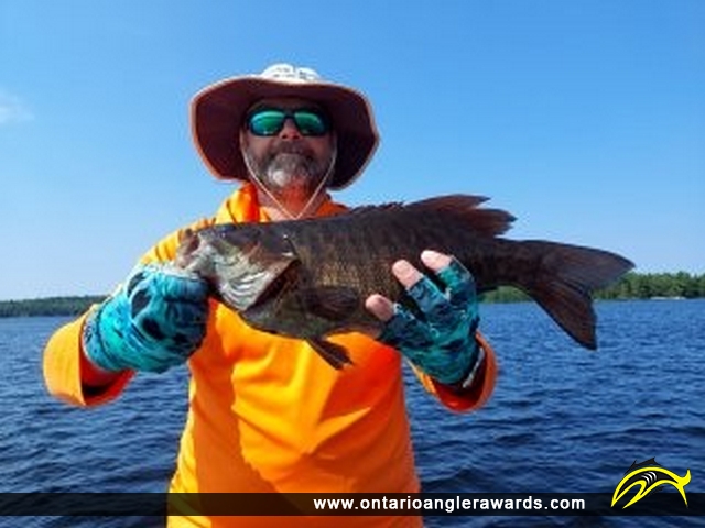 20" Smallmouth Bass caught on Sand Point Lake
