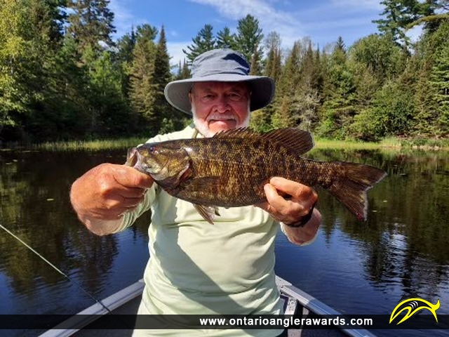 17" Smallmouth Bass caught on Sand Point Lake