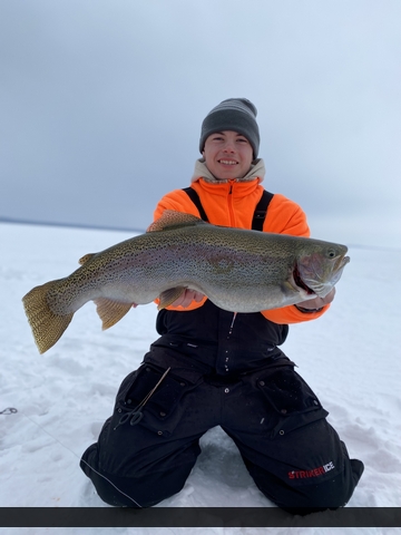 27" Rainbow Trout caught on Lake Huron