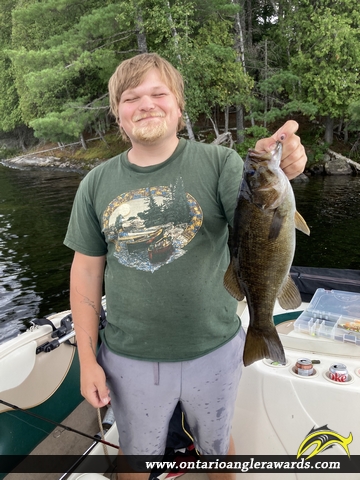 19" Smallmouth Bass caught on Ahmic Lake