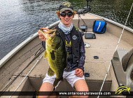 19" Largemouth Bass caught on Sparrow Lake