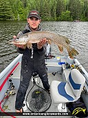34" Northern Pike caught on Lake of the Woods
