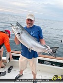 37" Chinook Salmon caught on Lake Ontario