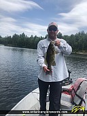 19" Smallmouth Bass caught on Kecil Lake