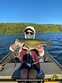 18.5" Largemouth Bass caught on Orangeville Reservoir