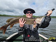 36" Northern Pike caught on Perrault Falls 