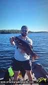 21.5" Smallmouth Bass caught on Lake Minnitaki
