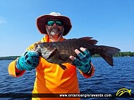 20" Smallmouth Bass caught on Sand Point Lake