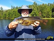 17" Smallmouth Bass caught on Sand Point Lake