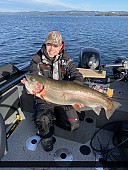 32.5" Rainbow Trout caught on Lake Huron