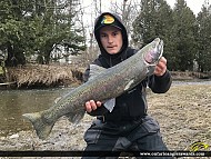 28.25" Rainbow Trout caught on Oshawa Creek