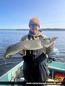36" Northern Pike caught on Perrault Lake
