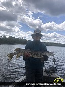 33" Northern Pike caught on Winnipeg River 