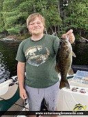 19" Smallmouth Bass caught on Ahmic Lake