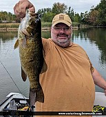 18" Smallmouth Bass caught on Pittock Conservation Area