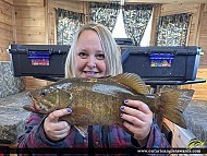 18" Smallmouth Bass caught on Lake of the Woods