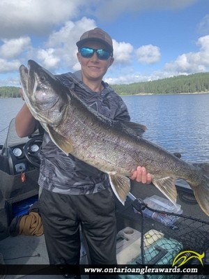 35" Lake Trout caught on Minnitaki Lake
