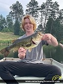 20.6" Largemouth Bass caught on Cameron Lake