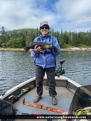 18" Smallmouth Bass caught on Winnipeg River