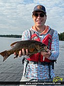 18.5" Smallmouth Bass caught on Six Mile Lake