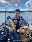 13" Yellow Perch caught on Guelph Lake