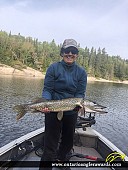 32" Northern Pike caught on Winnipeg River 