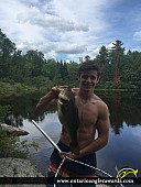 22" Largemouth Bass caught on Lake Cecebe