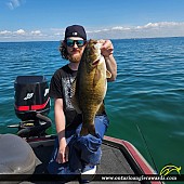 22" Smallmouth Bass caught on Lake Erie
