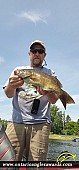 18" Smallmouth Bass caught on Rainy River ontario 