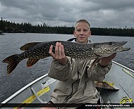35" Northern Pike caught on Loree Lake