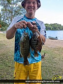 10" Pumpkinseed caught on Bright Lake