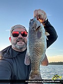 17.5" Smallmouth Bass caught on Shoal Lake