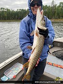 30" Northern Pike caught on Winnipeg River 